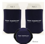 Very American® can cooler on navy scuba foam