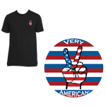 The Original T-shirt logo and sample black shirt #VeryAmerican