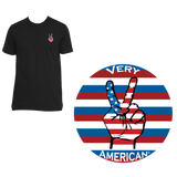 The Original T-shirt logo and sample black shirt #VeryAmerican