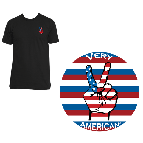 The Original T-shirt logo and sample black shirt #VeryAmerican
