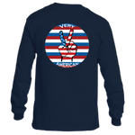 Made in the USA Original Logo navy long sleeve #VeryAmerican